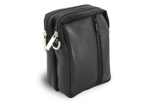 Čierna kožená dokladová etue 611-6207-60