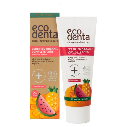 ECODENTA Certifikovaná detská pasta s príchuťou šťavnatého ovocia 75 ml