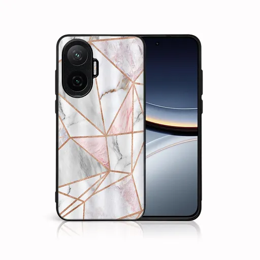MY ART Ochranný kryt pre Xiaomi Poco F7 PINK MARBLE (143)