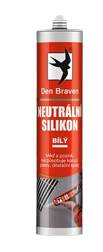 DEN BRAVEN - Neutrálny silikón biela 310 ml