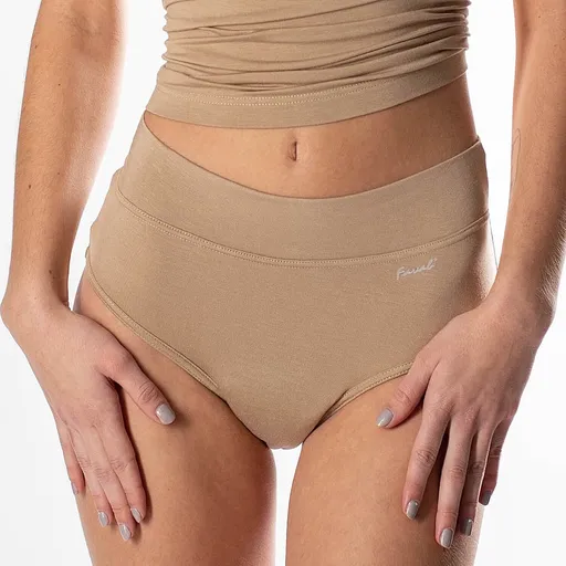 FAVAB Bambusové inkontinenčné nohavičky s vysokým pásom LINA telové, Veľkosť: L