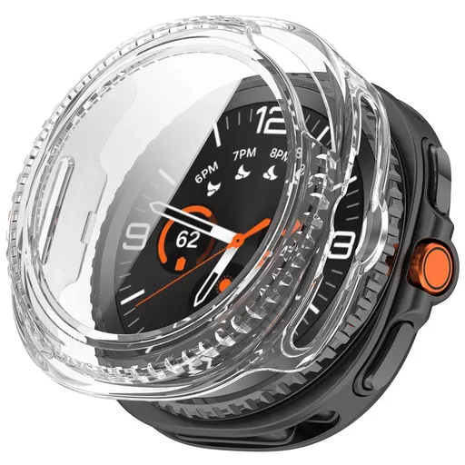 PC FULL COVER Plastový kryt so sklom pre Samsung Galaxy Watch8 Classic 46mm priehľadný