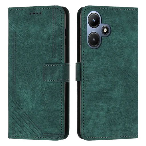 STRIPE Peňaženkové puzdro s remienkom Infinix Hot 30i zelené