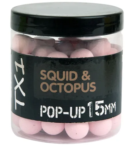 Shimano plávajúce boilie tx1 pop up squid & octopus washed out pink - 15 mm 80 g