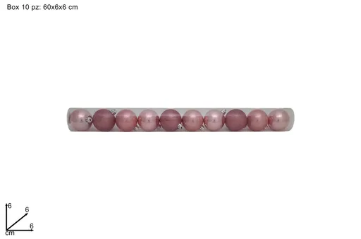 MAKRO - Gule vianočné ružové 6cm, balenie 10ks