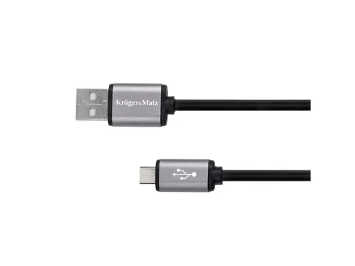 Kábel KRUGER & MATZ KM1236 Basic USB/micro USB 1,8m Black
