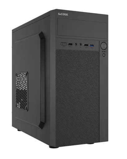 1stCOOL skriňa STEP Premium, micro tower, AU, USB 3.0, USB-C, 1x 120mm + 1x 80mm Fan, čierna