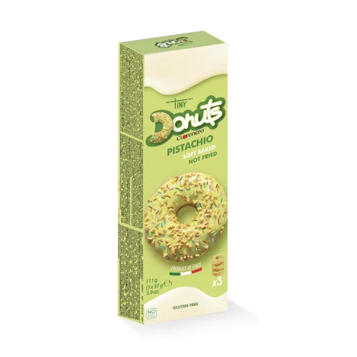 CUORENERO Donuty s polevou bez lepku pistácie 3 kusy