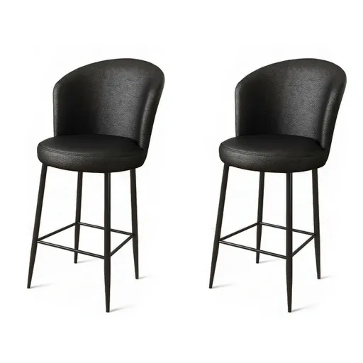Súprava barových stoličiek Uras Black, 2 ks, 2 ks