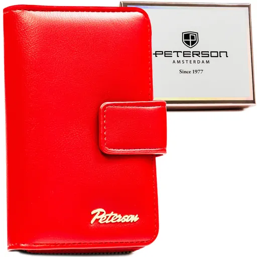 Červená dámska peňaženka z ekologickej kože Peterson