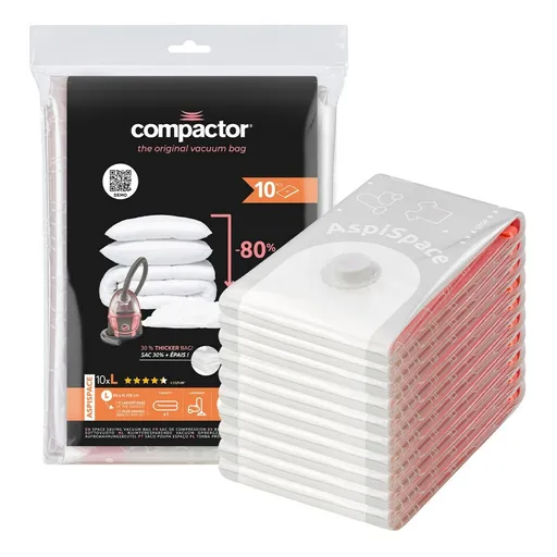 Compactor Sada vákuových úložných vriec Bag Aspispace L 120 litrov, 80 x 100 cm, 10 ks