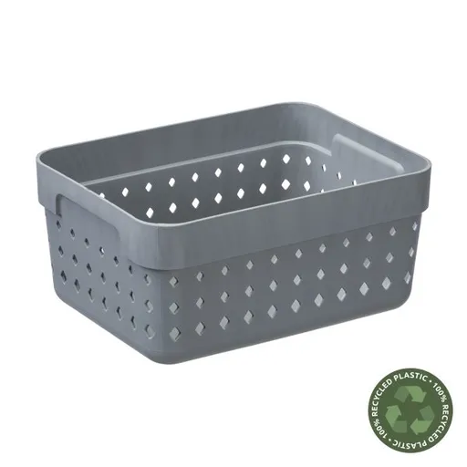 PLAST TEAM - Košík úložný L šedý Seoul