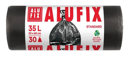 ALUFIX - Vrecia na odpad 35L, 30ks čierne, 53x60cm