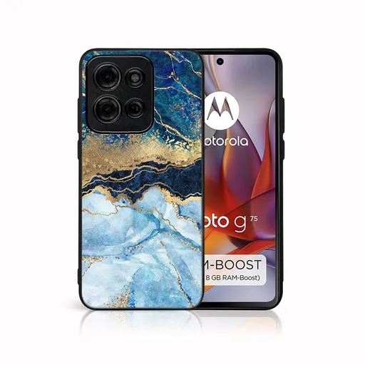 MY ART Ochranný kryt pre Motorola Moto G75 5G BLUE MARBLE (141)