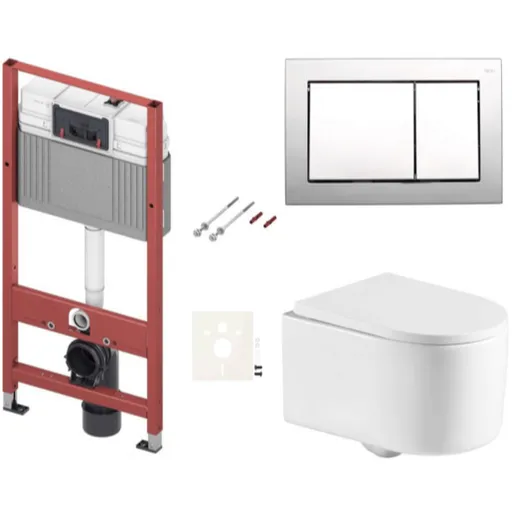 Závesný wc set do ľahkých stien / predstenová SAT SIKOTSTOR72412