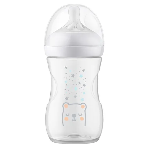 PHILIPS AVENT Fľaša Natural Response s ventilom AirFree 260 ml, 1m+, medveď