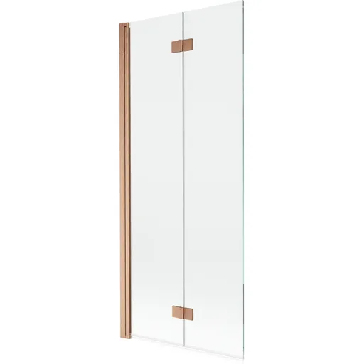 MEXEN - MIST vaňová zástena 80x150 cm 6mm 2-s, meď kartáčovaná, číra, ľavá 8A9-080-002-65-00-L