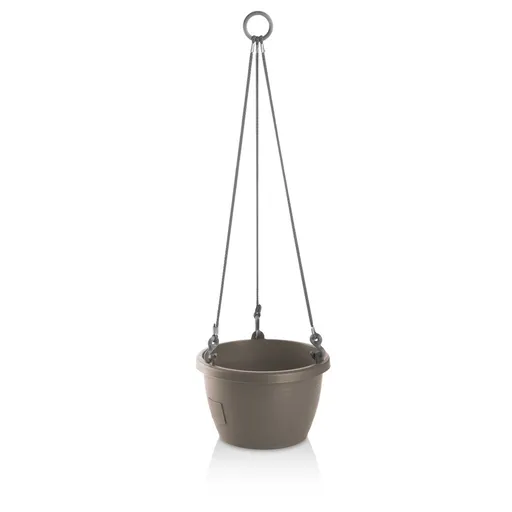 Gardenico Samozavlažovací závesný kvetináč Marina taupe, pr. 30 cm, pr. 30 cm