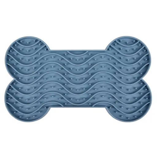 FLAMINGO Lízacia podložka pre psov modrá M 1 ks