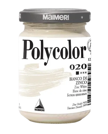 MAIMERI POLYCOLOR - Jemné vinylové farby 020 - zinc white, 140 ml