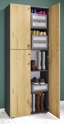 VCM Šatní skříň Lona, antracitová