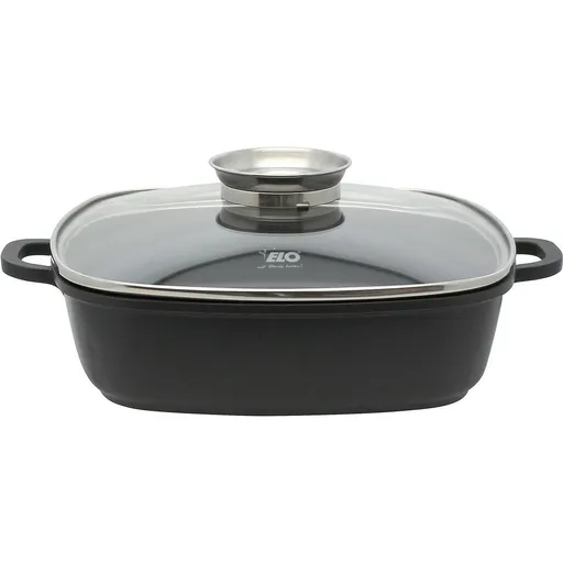 Elo 19658 Pekáč so skleneným poklopom aaromatickou rukoväťou Alucast 28 x 28 cm