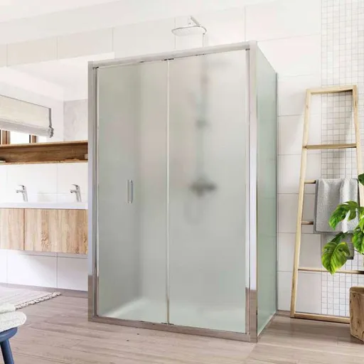 Mereo Sprchovací kút, Lima, obdĺžnik do priestoru U, zalamovací, 100x80x100 cm, chróm ALU, sklo Point CK87282K