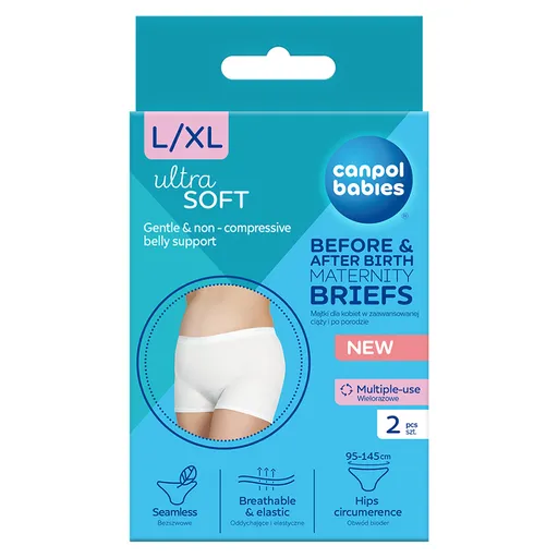 CANPOL Babies tehotenské a popôrodné nohavičky 2v1 L/XL 2 ks