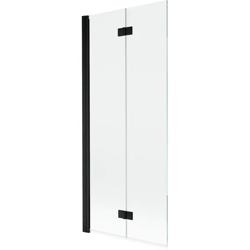 MEXEN - MIST vaňová zástena 80x150 cm 6mm 2-s, čierna, číra, ľavá 8A9-080-002-70-00-L