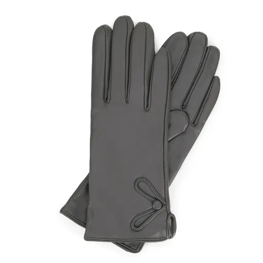 Šedé kožené rukavice Wittchen 44-6A-706-8