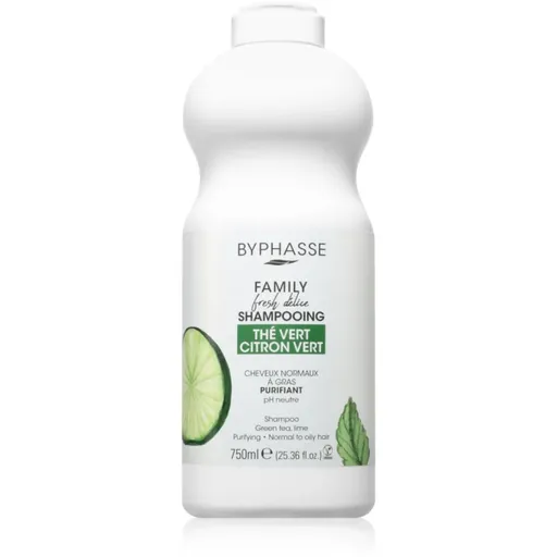 BYPHASSE Lime & Green ultraupokojujúci šampón pre normálne až mastné vlasy a citlivú pokožku hlavy 750 ml