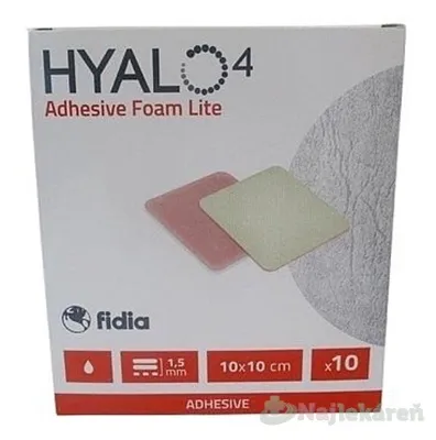 HYALO4 Adhesive Foam Lite 10×10 cm silikónové penové krytie 10 ks