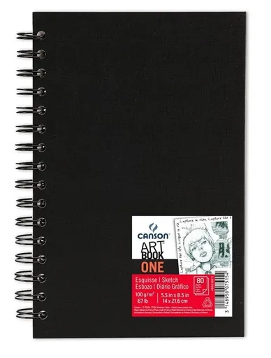 CANSON ART BOOK ONE - Poznámková a náčrtová kniha 14 x 21,6 cm, (80 listov)