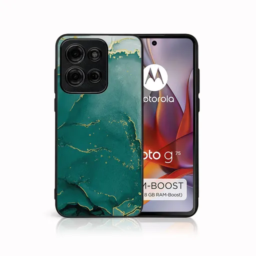 MY ART Ochranný kryt pre Motorola Moto G75 5G GREEN MARBLE (145)