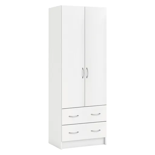 Skriňa policová 2 dvere + 2 zásuvky BEST biela