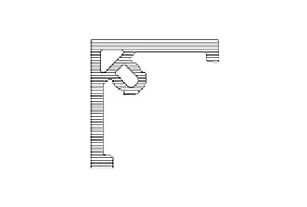 Krycí profil kôra 9571 504 určený pre 9564, 50x50x3000 mm, TWINSON O-WALL