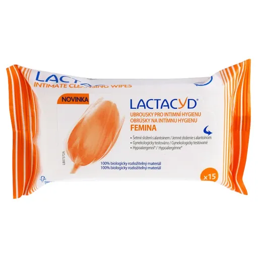 Lactacyd Femina obrúsky na intímnu hygienu 15 ks