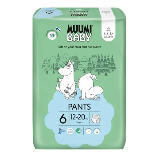 MUUMI BABY Walkers 6 Junior 12-20 kg nohavičkové eko plienky 36 ks