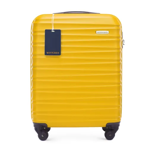 Malý kufor z ABS s menovkou a logom WITTCHEN, žltý 56-3A-311-50Z6