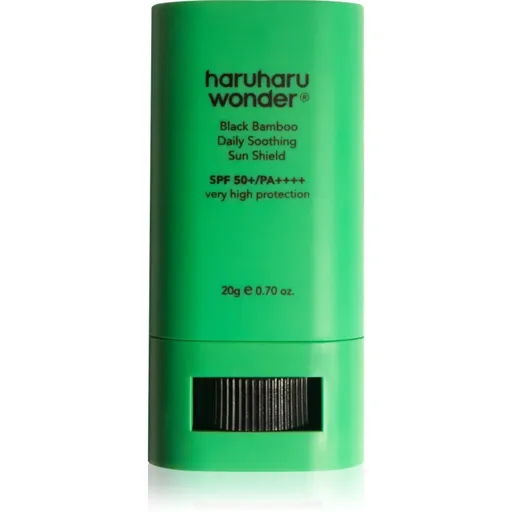 Haruharu Wonder Black Bamboo Daily Soothing Sun Shield opaľovací krém v tyčinke s upokojujúcim účinkom SPF 50+ 20 g