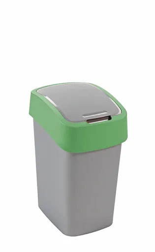 CURVER Odpadkový kôš FLIP BIN 25l | strieborná / zelená