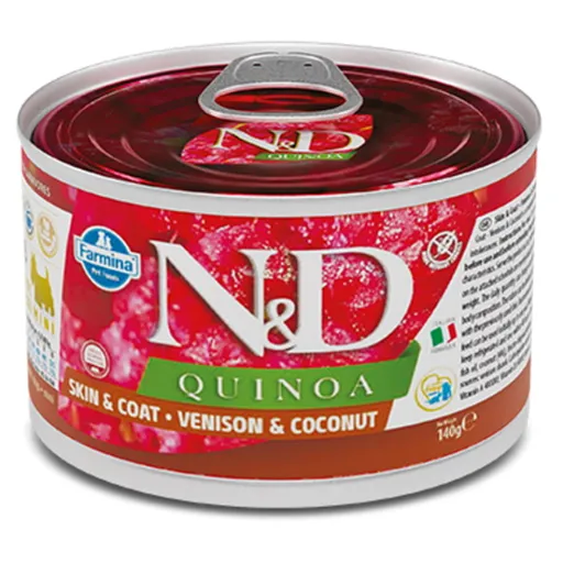 N&D Quinoa Venison & Coconut Adult Mini pre malé plemená psov 140 g