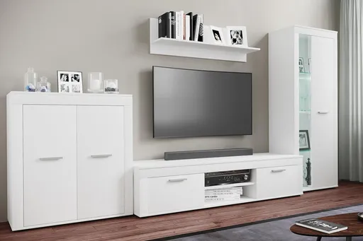 VCM 4dílná nástěnná skříňka Usilo XL, bílá