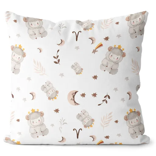 Vankúš Znamenie Watercolor – Baran (21.3. - 20.4.) (Velikost: 55 x 55 cm)