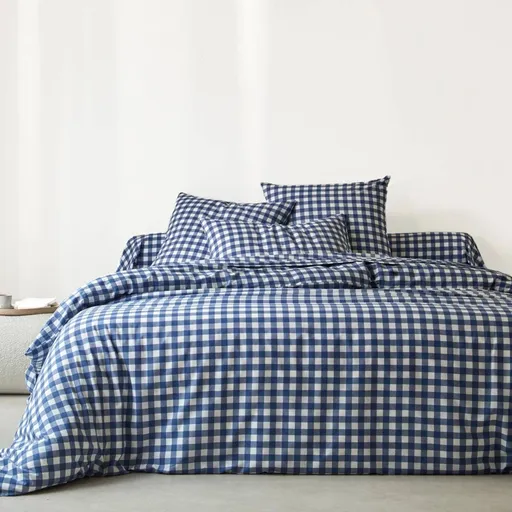 Bavlněné povlečení Lou, modré, 140 x 200 cm