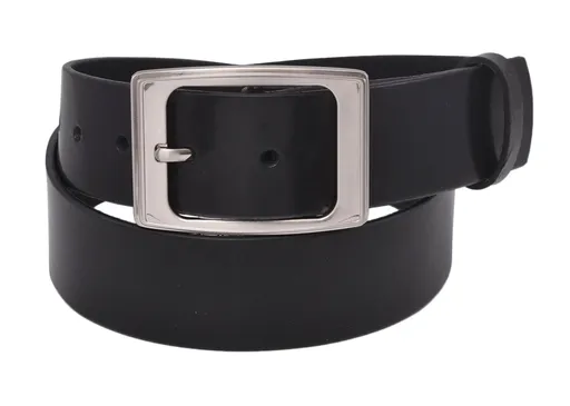 Kožený dámsky opasok 724-40-35 čierny hladký pracka Estera