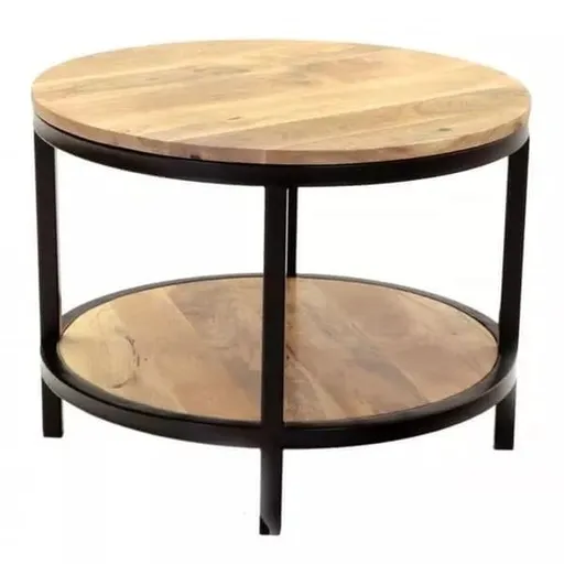 Okrúhly konferenčný stolík Retro 60x45x60 cm z indického masívu mango RETRO-COF3