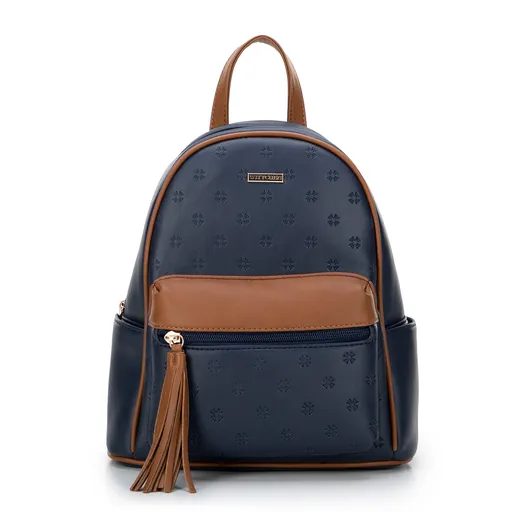 Granátový batoh z ekokože s reliéfnym vzorom pre originálny vzhľad, 99-4Y-209-7.