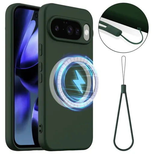 RUBBER MAGSAFE Silikónový kryt pre Google Pixel 10 / Google Pixel 10 Pro zelený