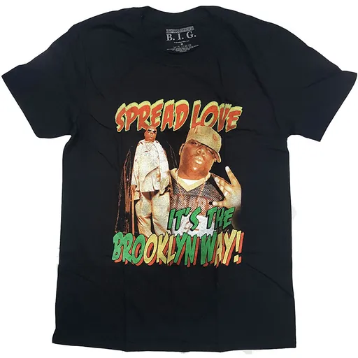 Biggie Smalls tričko Spread The Love Čierna S